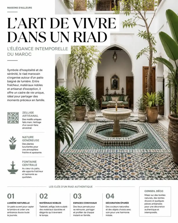 Riad traditionnel marocain idéal pour un voyage en famille au Maroc